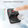 Type-C Rechargeable Button Battery Charger Mini Lithium Coin Battery USB C Chargers for LIR2032,LIR1632,LIR2025,LIR2016 Battery