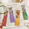 Translucent Bookmark Four Seasons Flower Tour Series Plant Flower Pages Holder Student Supplies Reading Book Holder