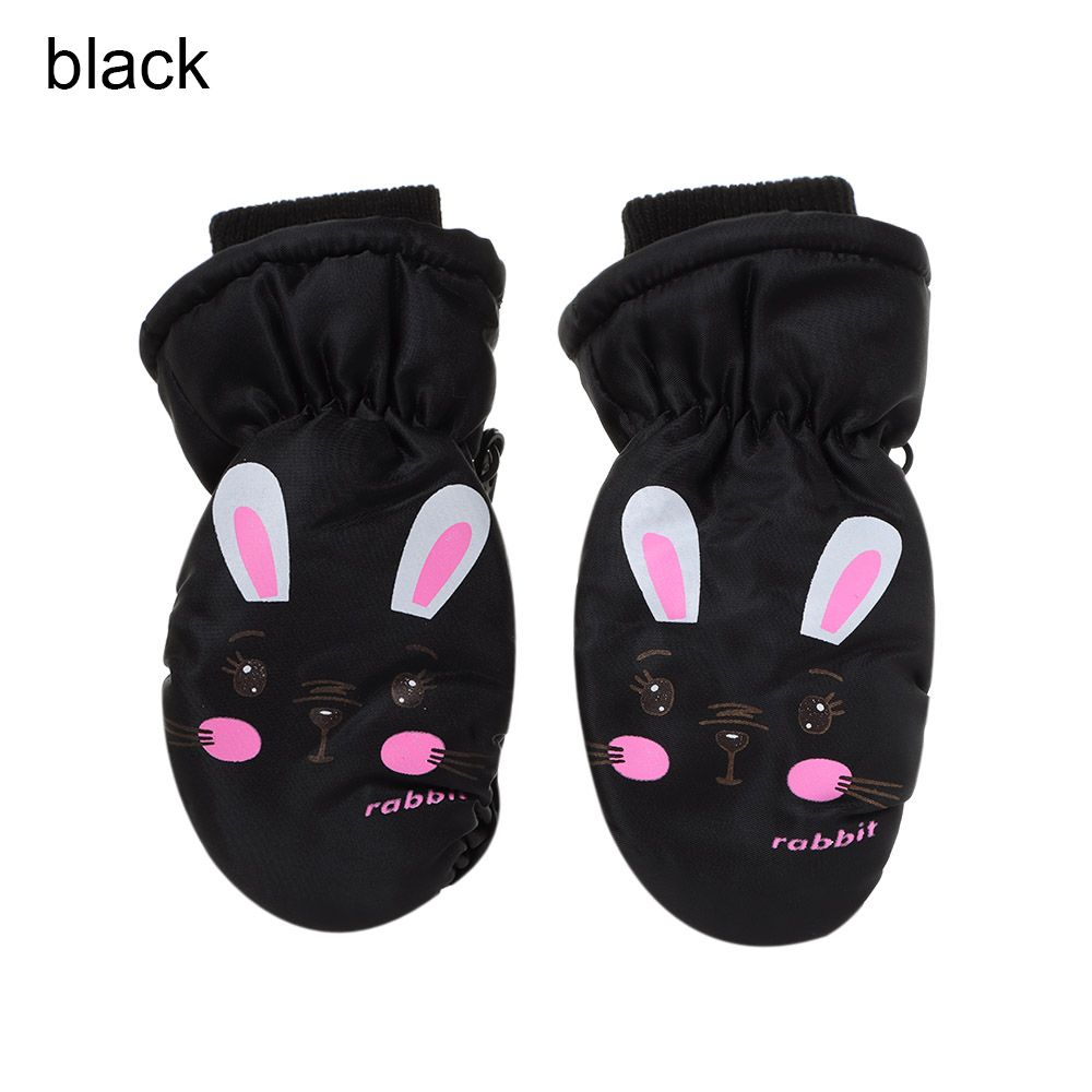 Cartoon Rabbit Non-slip Children Boys Girls Kids Ski Gloves Sports Mittens Thick Warm Waterproof