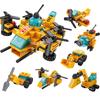 6in1 NEW Aircraft Helicopter Spiral Mini Loader Truck Classic Model Building Blocks Sets Bricks Toy City