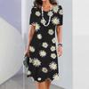 2024 New Women's Dresses Floral Print Elegant & Beautiful Midi Dresses Plus Size Female Summer One-piece Dress