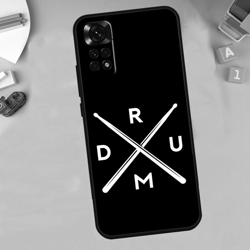 Музыкальный Барабан Барабанные палочки Барабанщики Чехол Для Xiaomi Redmi Note 12 Turbo 8 9 10 11 Pro 8T 9S 10S 11S 12S Redmi 10C 9C 12C