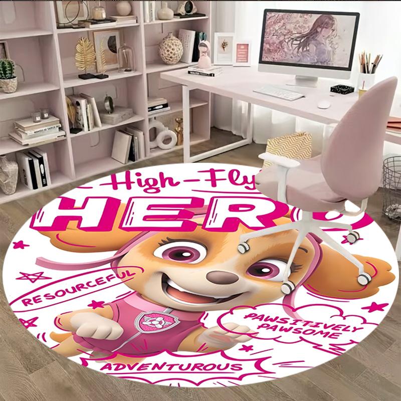 1pc Paw23 Carpet, Round Rug, Comfortable, Suitable for Entryways, Living Rooms, Office, And Bedrooms, Christmas Decoration