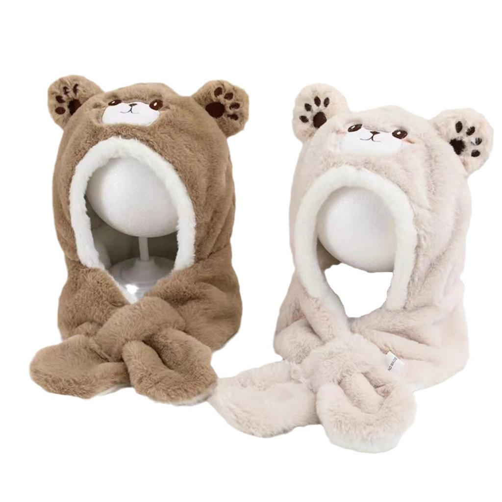 Детская шапка и шарф, осенне-зимняя, для мальчиков и девочек, милая, очень милая, теплая флисовая шапка-пуловер, защитная шапка для ушей