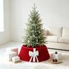 With Bow Christmas Tree Collar Plush Tree Skirt Decoration  For Christmas Tree Stand