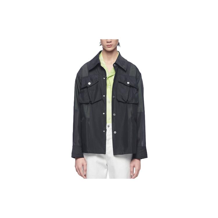 Feng Chen Wang Jackets Men's Black Lapel Moderate Straight Fit FS13JAC105