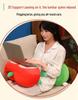Green Apple Nap Pillow & Keychain Set: Red Apple Cushion for Sofa/Bed + Apple Pendant Keychain