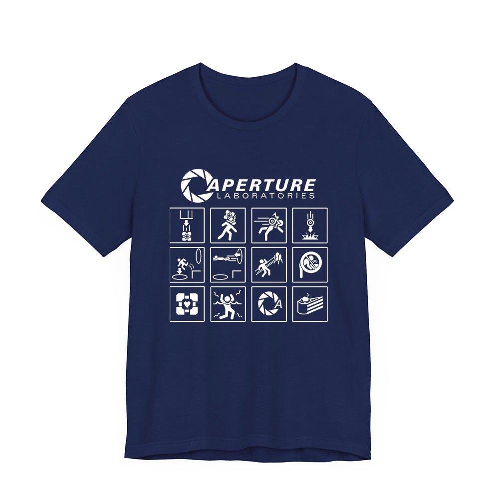 Portal Game Series Merch Aperture Laboratories Logo Tshirt Unisex Short Sleeve Casual Graphic Tee