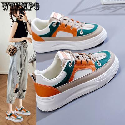 Маленькие белые туфли, женская обувь, осенняя обувь, весенние универсальные повседневные спортивные туфли на толстой подошве