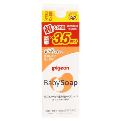 [Детское мыло-рефилл] Детское пенящееся мыло для тела увлажняющего типа (0 месяцев и старше) 1400мл 3,5 раза