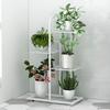 Miling Wrought Iron 6-Pot Floor Plant Stand with Wheels