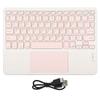 Wireless Keyboard with Touchpad Low Noise Quadrate Keycap 10inch Pink Multifunctional Wireless