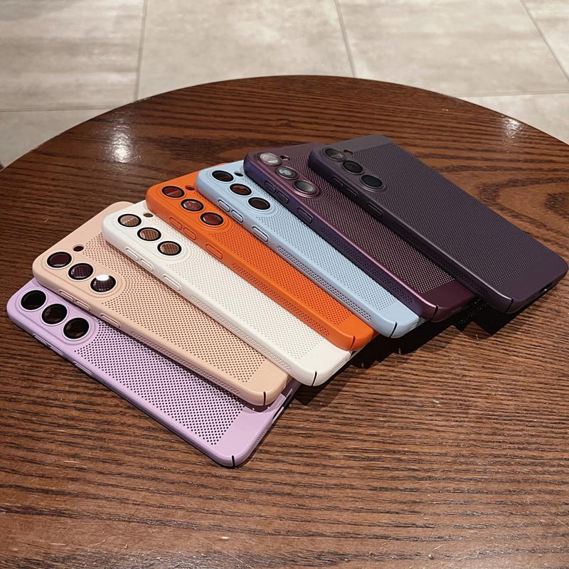 Совместим с Samsung S24, S21, S22 Plus, S22 Ultra Hard Case - Сплошной цвет для улучшенного рассеивания тепла