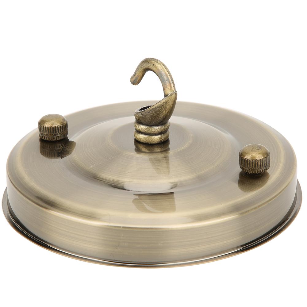 2PCS Iron Chandelier Hanging Plate Hook Ceiling Light Canopy Decoration DIY Fitting AccessoryBronze