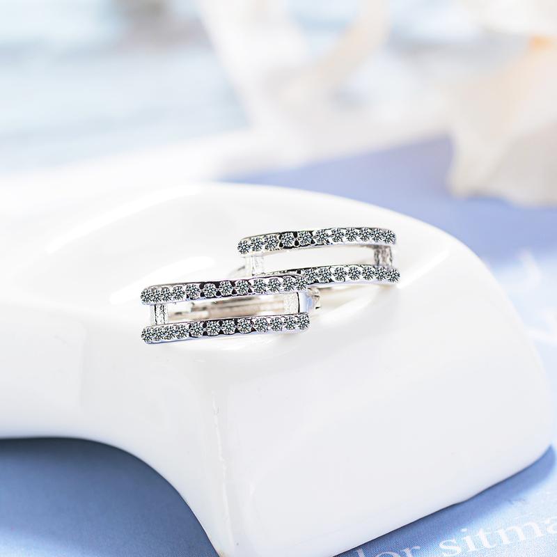 Top Quality 925 Sterling Silver Earrings for Women Jewelry Shiny Zircon Stones Lady Hoop Earrings Female Accessories Princess