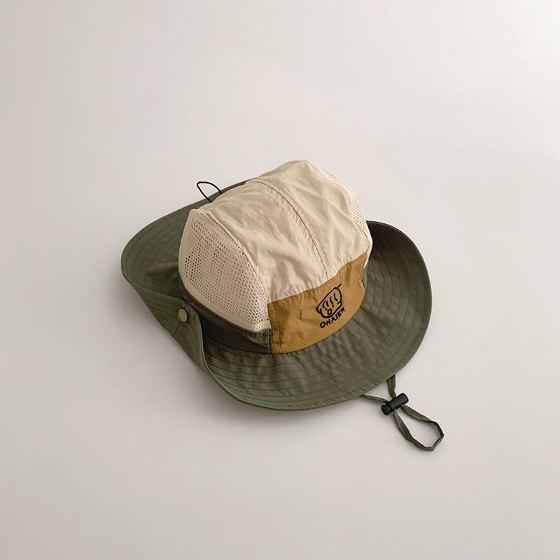 Summer Children Mesh Fisherman Hat Outdoor Kids Quick Drying Sunscreen Caps 4-12Year Baby Fashion Cowboy Cap Boys Girls Sun Hats
