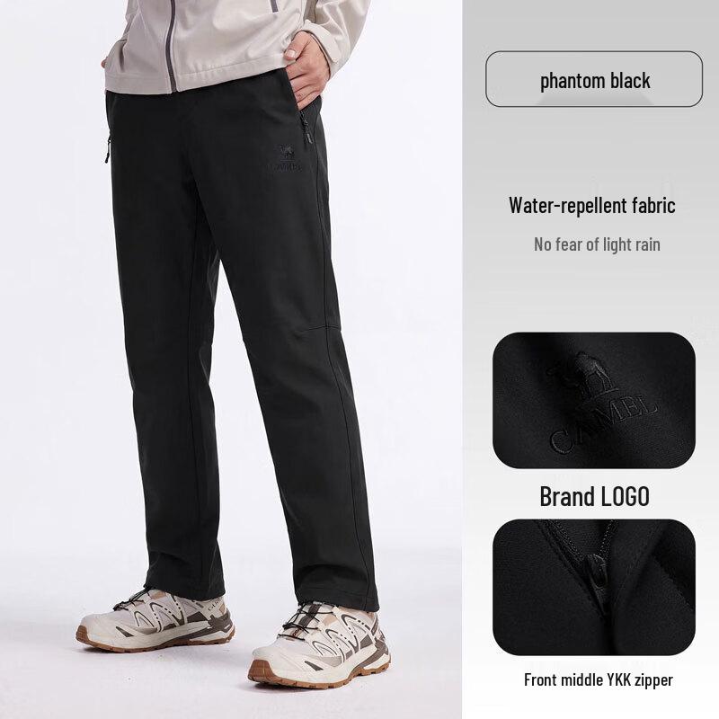 CAMEL Мужские походные брюки Softshell с флисовой подкладкой для активного отдыха