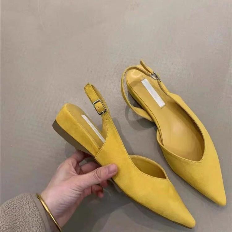 Босоножки Баотоу туфли феи новые весенне-летние тонкие каблуки с открытым носком одинарные туфли французский темперамент высокие каблуки
