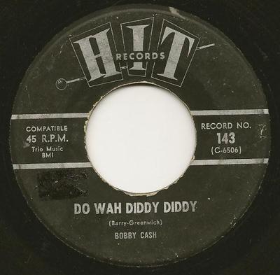 7-дюймовая пластинка БОББИ КЭШ / БОББИ БРУКС - Do Wah Diddy Diddy / It Hurts To Be 143 HIT 1964 США Рок Б/У