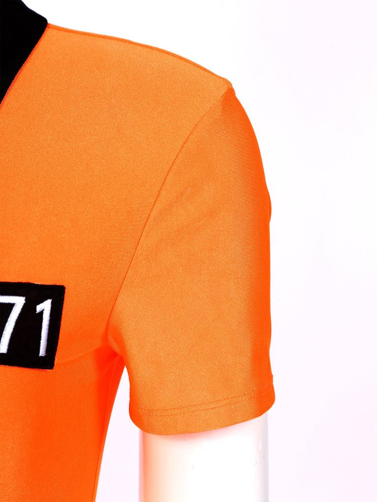 Женский костюм для ролевой игры «Заключенная», комбинезон на молнии с поясом, маскарадный костюм для Хэллоуина