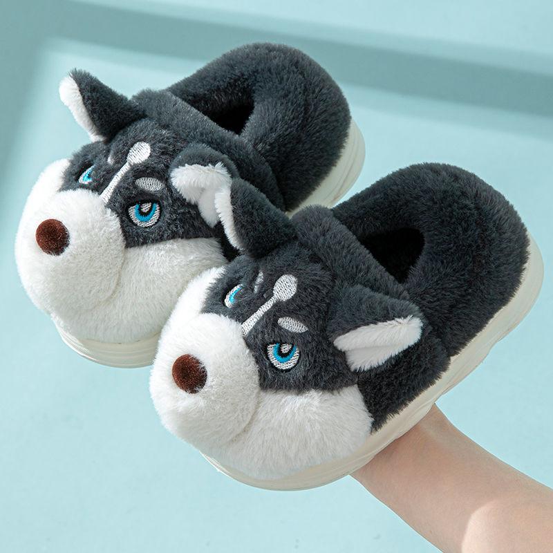 Kids' Non-Slip Erha Slippers - Cozy, Velvet-Lined, Thick Sole Winter Warmth for Boys