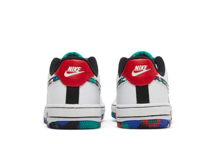 Kids' Sneakers Nike Air Force 1 Low Crayon White Multi (PS) White/Hyper Blue-Neptune Green-Multi-Color