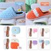 Hand-woven Petal Slippers Hook Soles Soft Rubber Soles + Velvet Strip Line Hand-knitted Winter Slipper DIY Shoe Crochet Material