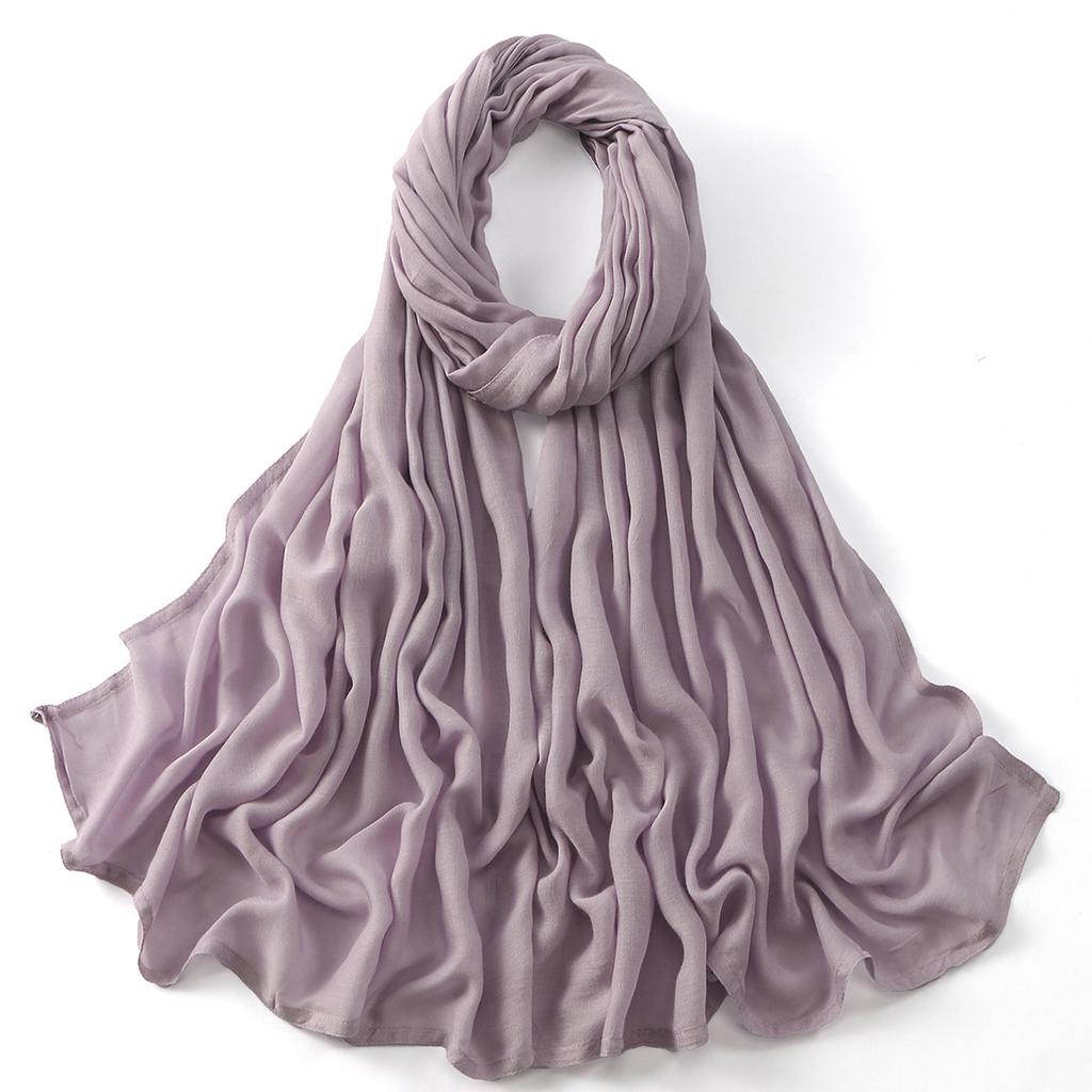 Muslim Modal Hijab Cotton Rayon Scarf for Women Double Stitching Wide Edge Rayon Shawl Islamic Thin Soft Viscose Turban Headband