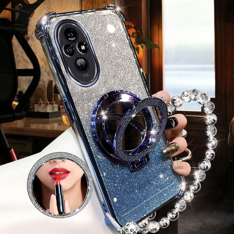 Противоударный чехол-браслет с кристаллами и блестящим покрытием для телефона Magsafe для Huawei Honor 200 100 90 80 70 60 Pro