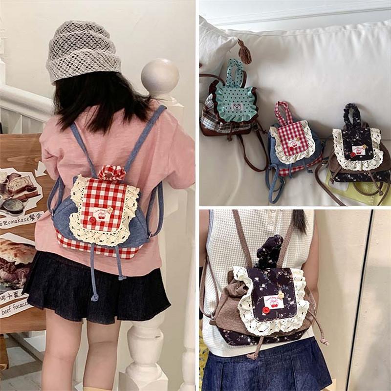 Minimalist City Style Lace Trim Backpack With Breathable Design For Teens