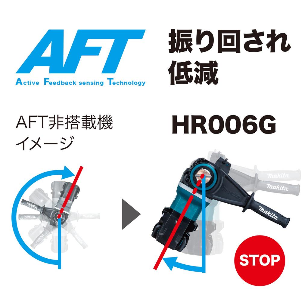 Аккумуляторная ударная дрель Makita 52 мм, 80 В макс. Аккумулятор и зарядное устройство продаются отдельно, в комплект входит кейс HR006GZK, синий