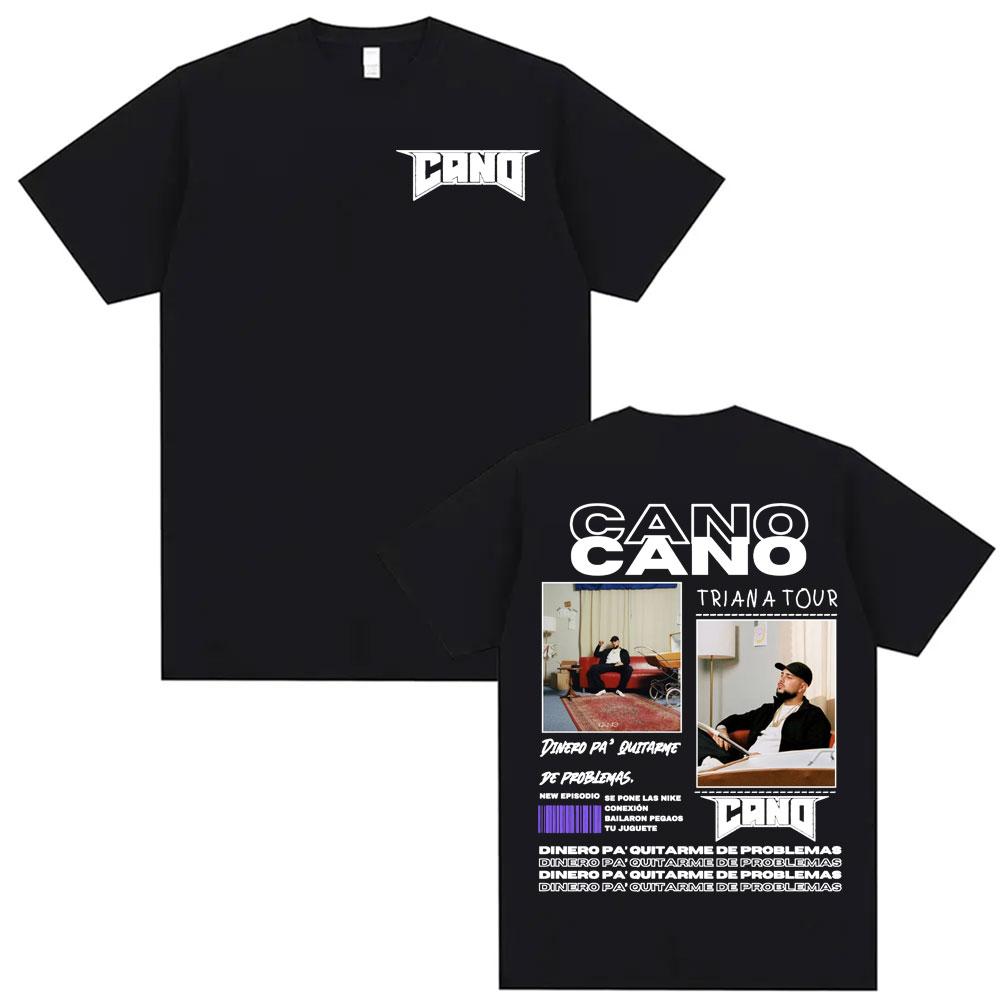 Rap Singer Cano Triana Tour Album 2025 Mens Womens Printed Tshirt Harajuku Hiphop Street Tshirt Casual Pure Cotton Tshirt