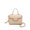 Solid Color Pu Crossbody Bag Women With Lock Closure Mobile Pocket Use Casual