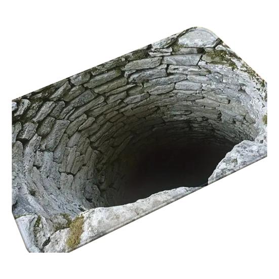 3D Ковер с оптической иллюзией, Реалистичный рисунок ямы, Напольный коврик, Впитывающий, Нескользящая основа, Коврик для двери