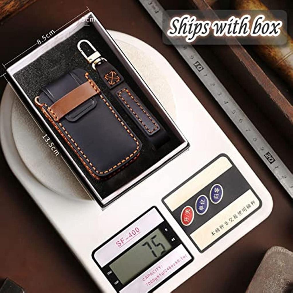 Кожаный чехол для дистанционного управления без ключа, смарт-брелок для автомобиля, чехол, совместимый с Dodge RAM 1500 2019-2022, черный, 4 кнопки