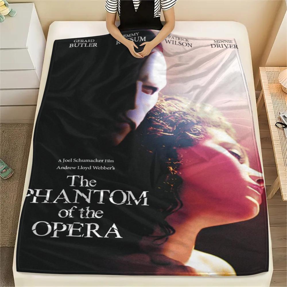 1PC Phantom of the Opera Print Flannel Blanket, High quality Comfortable for All Seasons, Home Decor, Warmth and Comfort, Perfect for Christmas Gifts
