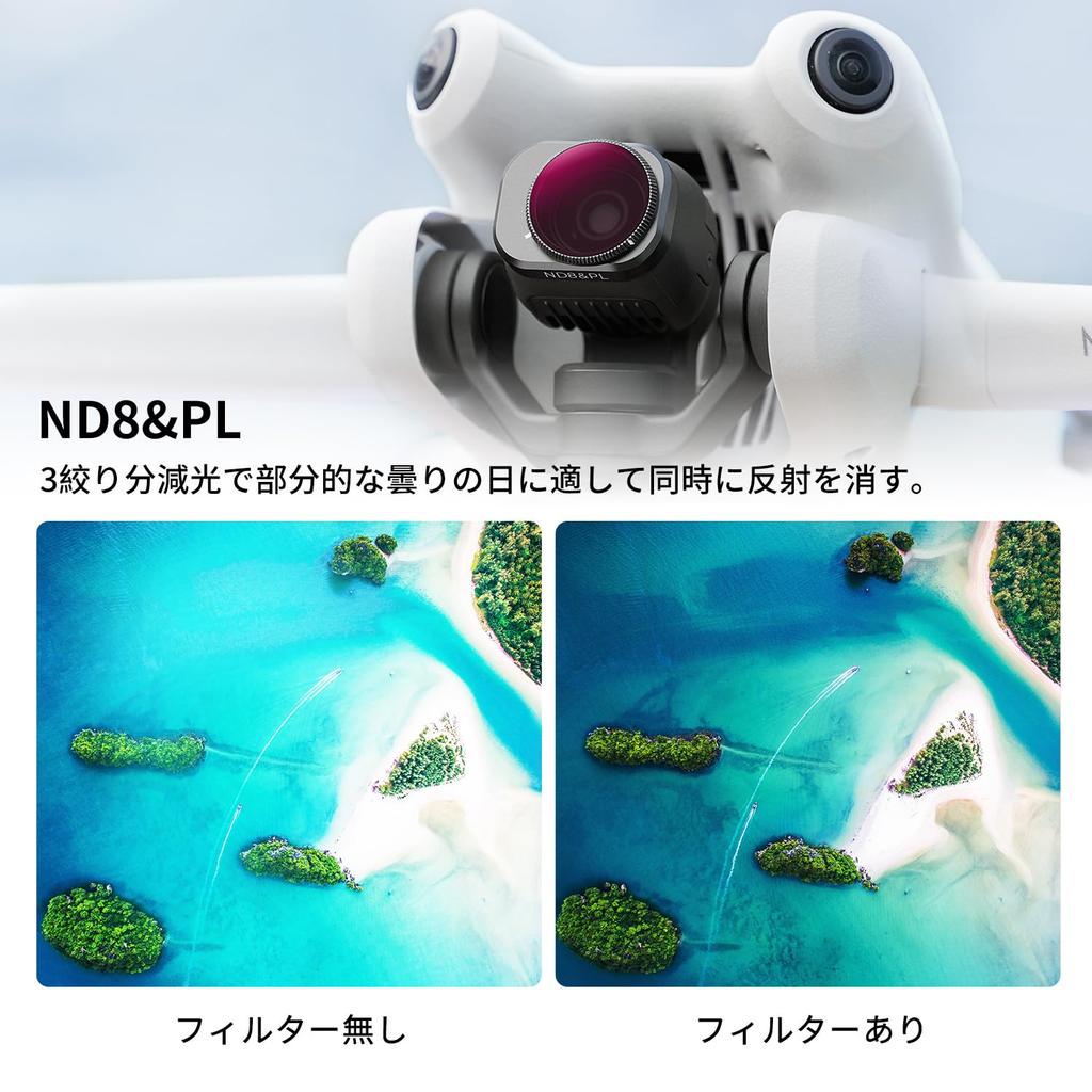 Фильтры Concept для DJI Mini 4 ND8 PL ND16 PL ND32 PL с регулируемым отражением света AGC, водонепроницаемые, и K&F Pro & + & + & (Фильтр 2-в-1),