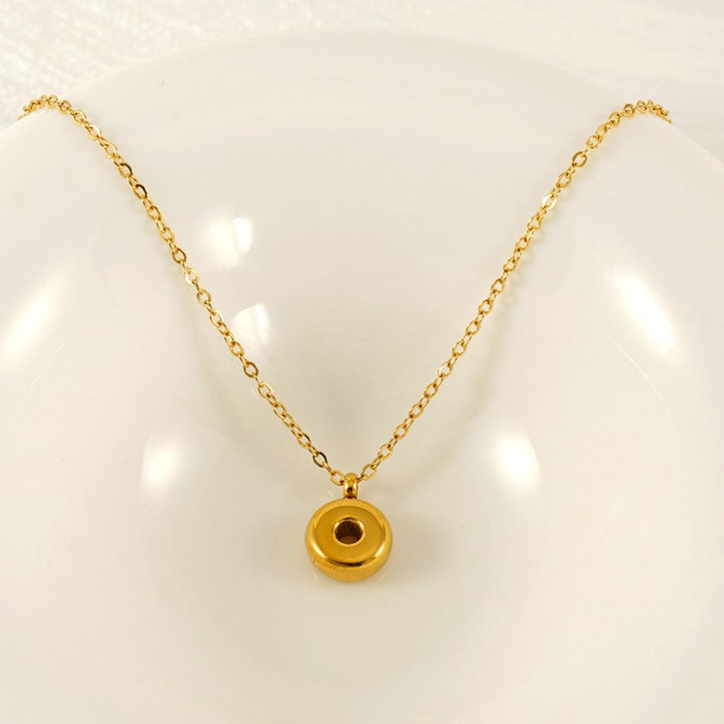 Золотая подвеска с маленьким пузырьком из 26 букв из нержавеющей стали, дамы и господа