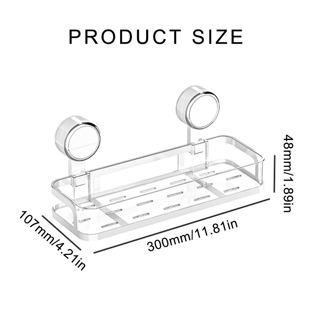 Полка для хранения на присоске для ванной комнаты Wasy Installation Органайзеры для ванной комнаты Стеллаж для хранения подходит для всех гладких стен