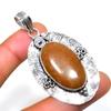 Ghost Eye Jasper Gemstone 925 Silver Plated Handmade Jewelry Pendant 2.27"