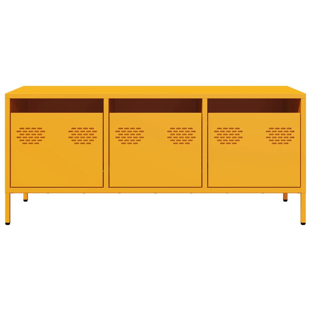 TV Stand Mustard Yellow 101.5 x 39 x 43.5 cm Cold Rolled Steel