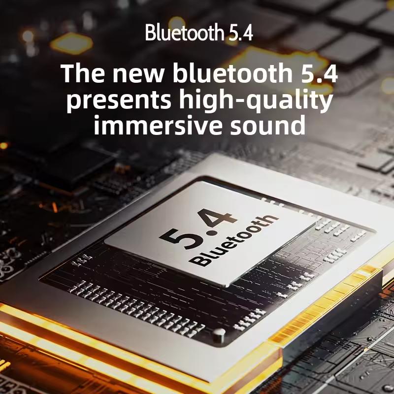 Беспроводные наушники TWS с Bluetooth 5.4, 36 часов воспроизведения, спортивные наушники со светодиодным дисплеем и встроенным микрофоном