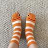 Cotton Stripes Socks Breathable Mid Tube Socks New Cartoon Eel Socks