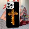 Чехол для телефона Крест Иисуса Христа для iPhone 16 15 14 13 12 11 Pro Max X XR XSMAX 8 7 Plus Матовый Ударопрочный Задний Чехол