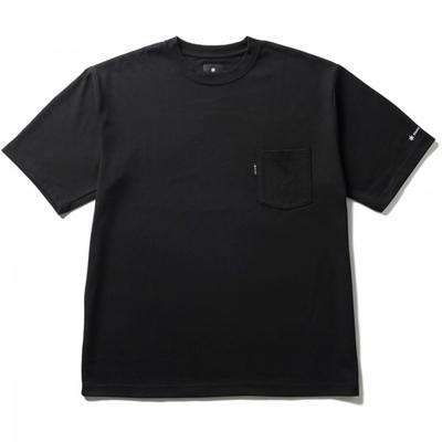 Snow Peak Новый стандартный карманный T-shirt Мужской S крой Сшит Черный Средний nSd TS 25au001