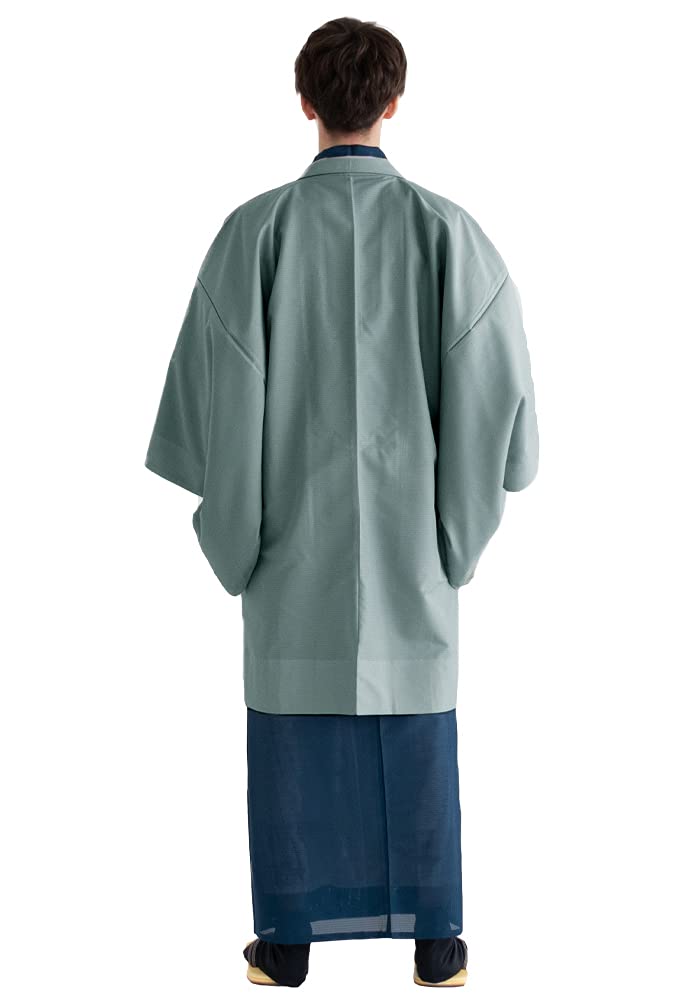 Летняя цельная часть из цельной части Минато [KYOETSU] Хаори, Стирающаяся, Однотонная, Одежда, Ткань, Предмет, Мужская (Л, Незуми)