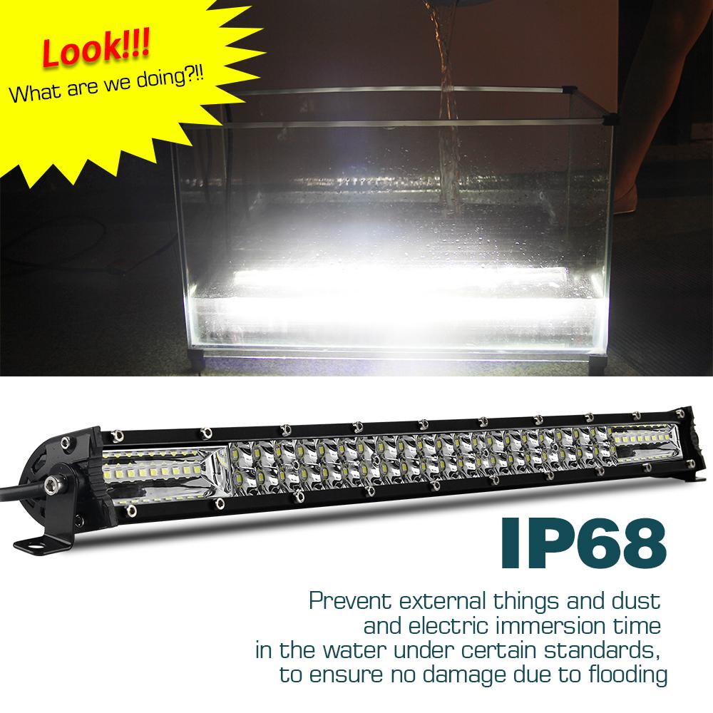 CO LIGHT Ультратонкая 12D 8" 20" 32" Светодиодная балка Точечный заливающий свет Светодиодная балка для трактора лодки внедорожника 4x4 Грузовики SUV 12В 24В Неоновые огни 4