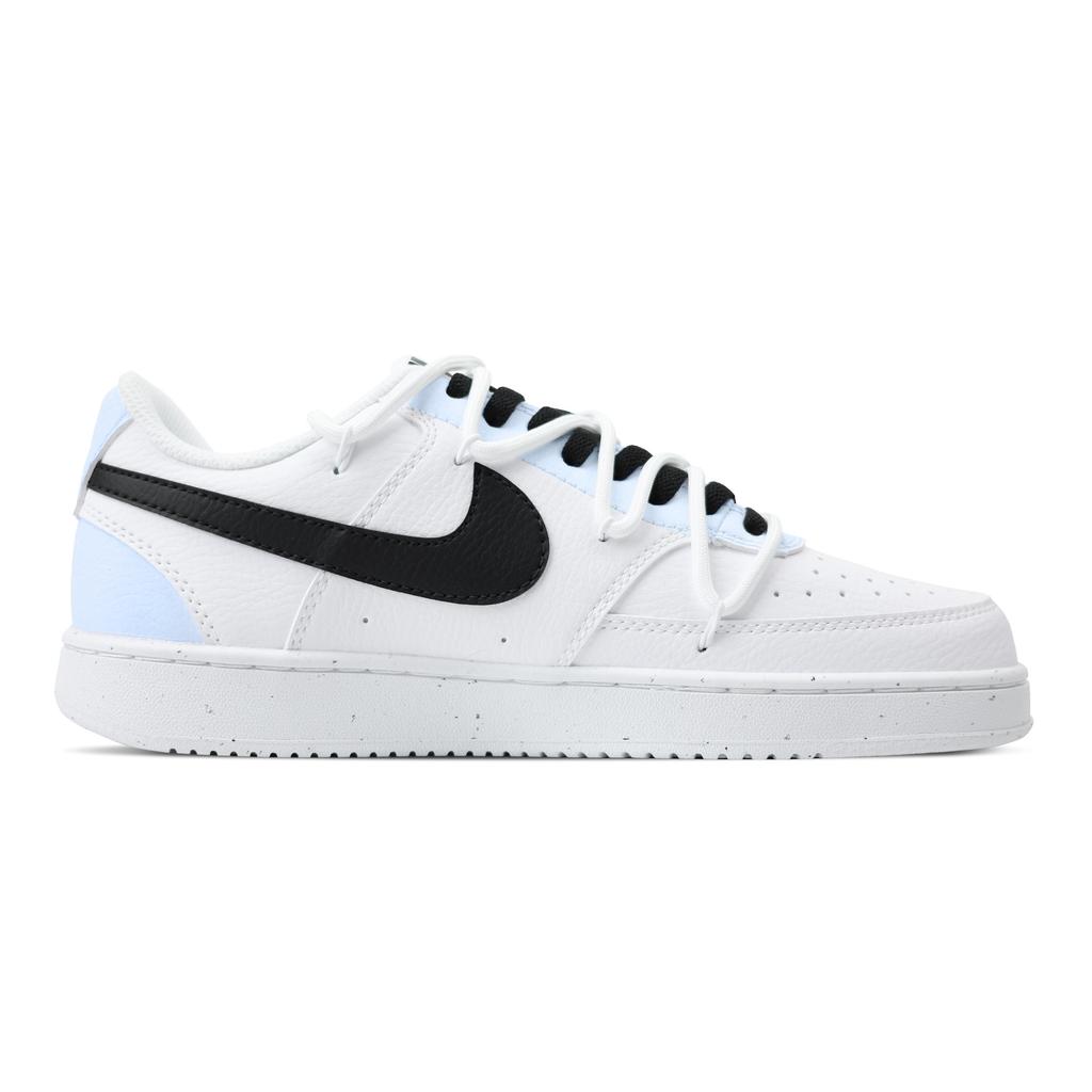 Nike Court Vision 1 Скользкие Устойчивые к истиранию Низкие Скейтбордические кроссовки Мужские Черный Белый Синий DH2987-101(Команда683--)
