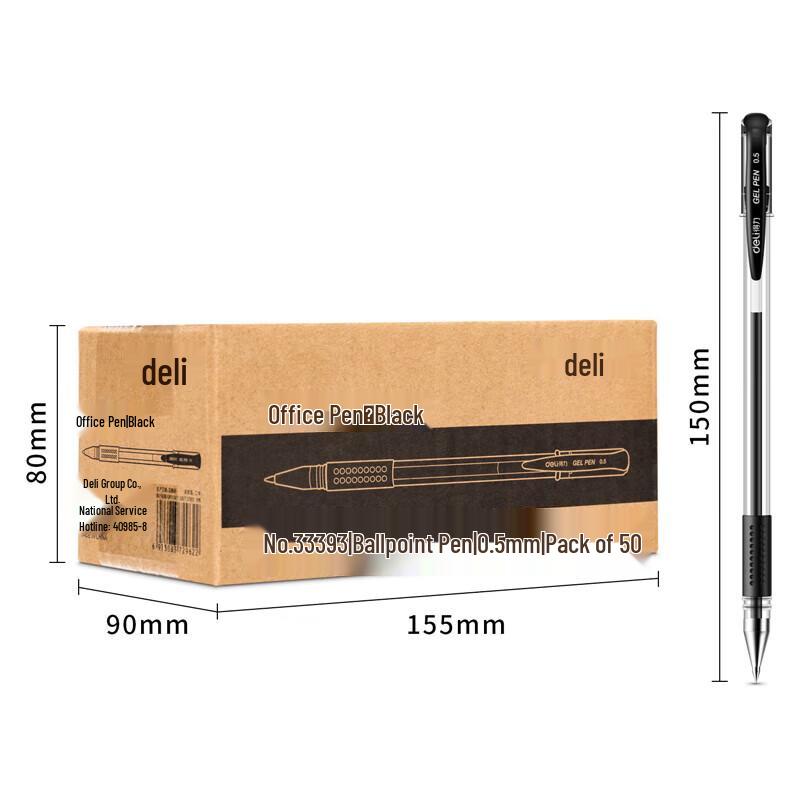 Deli Classic Pull-Cap 0.5mm Gel Pens