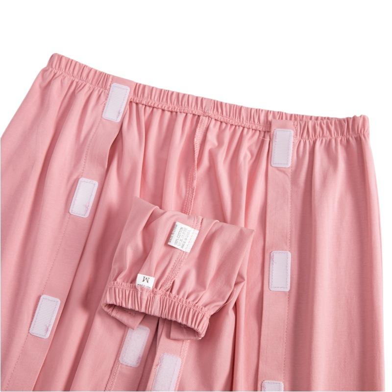 Летняя удобная одежда для пациентов, одежда для медсестер, короткий рукав, хлопковая одежда для реабилитации пациентов